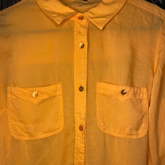 Chambrai Orange Vin. 90s/retro Button up ! - Picture 2 of 4
